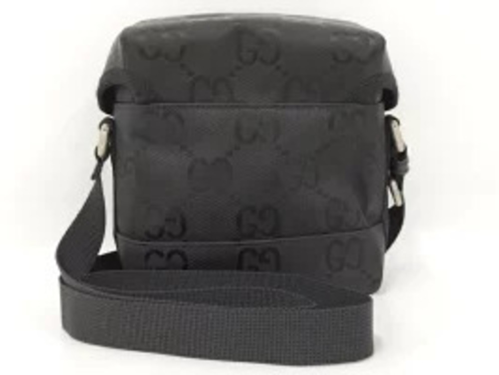Gucci Leather Black the Canvas Shoulder Bag Off Grid Black